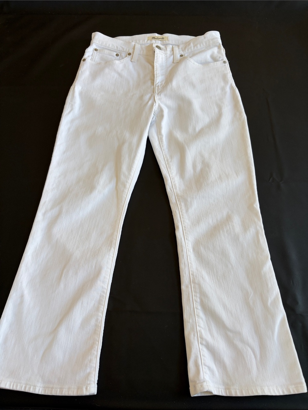 Madewell White Women's Boot Cut Jeans Cali Demi